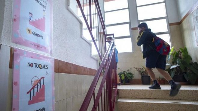 Un estudiante, en un centro escolar