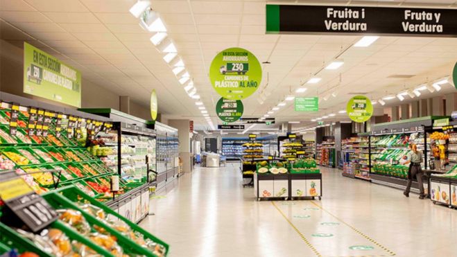 Interior de un supermercado Mercadona