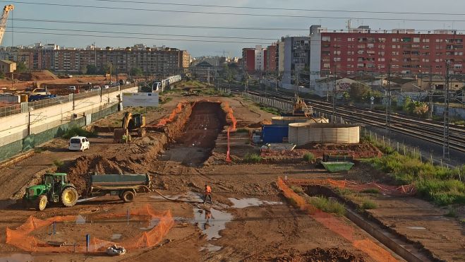 Obras del canal de acceso de València