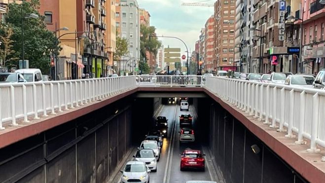 Túnel de la avenida Pérez Galdós de València. Imagen: Colectivo Fuera Túnel