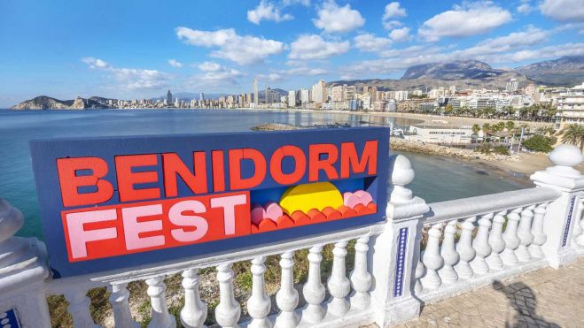 Cartell del Benidorm Fest en la ciutat de Benidorm. Imatge: RTVE