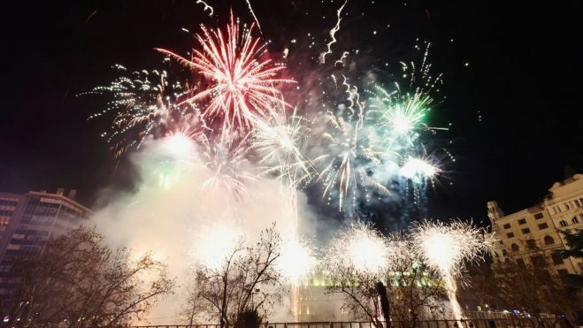 Imagen de un castillo de fuegos artificiales en las Fallas de Valencia / Foto: Junta Central Fallera