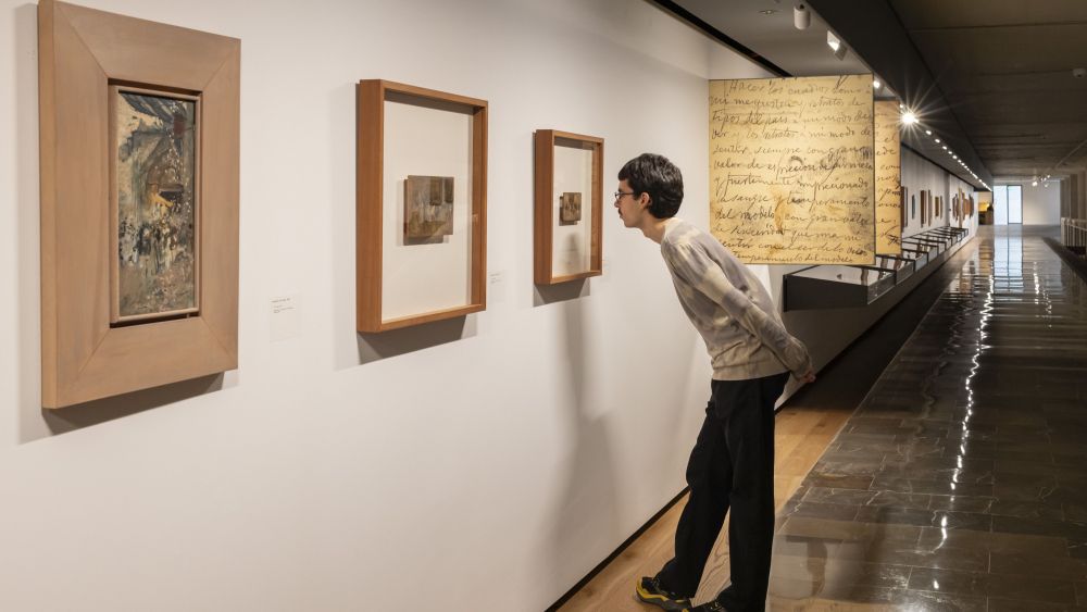 Visita a l'exposició de Pinazo a l'IVAM. Foto de Miguel Lorenzo