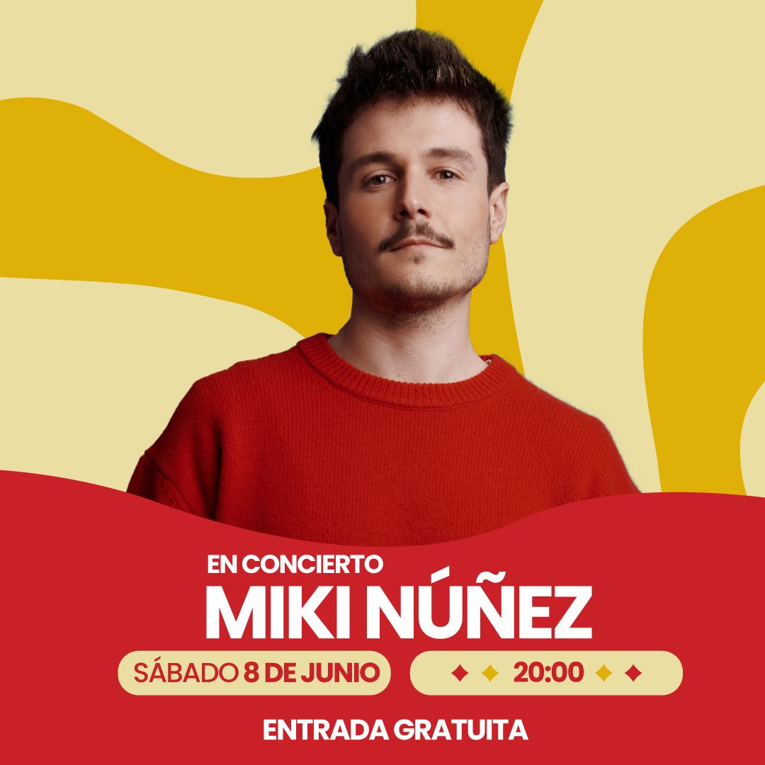 Cartel anunciador del concierto de Miki Núñez en Bonaire