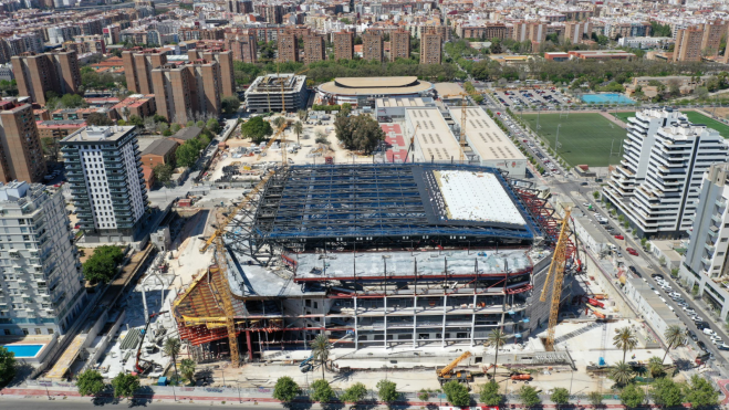 Avance de las obras del Roig Arena