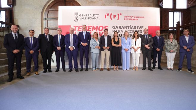 El president Carlos Mazón en el acto de presentación del programa de vivienda