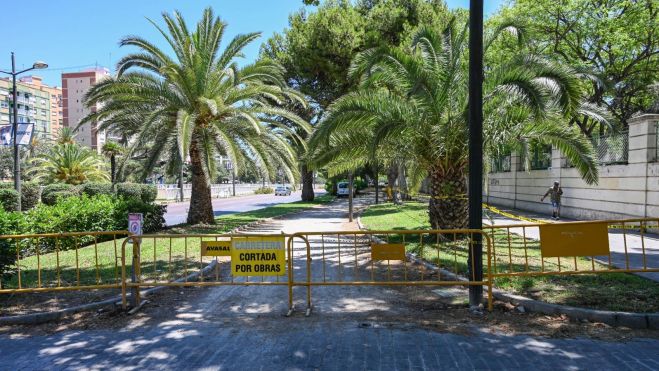 Inicio de las obras de creación del nuevo carril bici en avenida del Cid