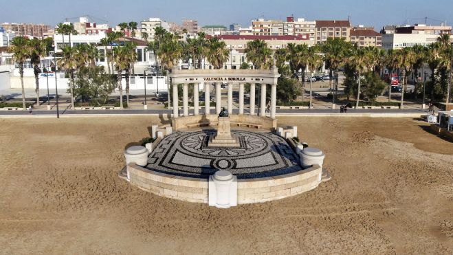 Figuración virtual de cómo será el monumento a Joaquín Sorolla tras su reconstrucción