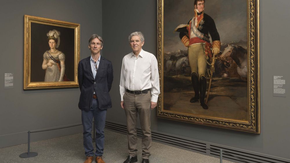 El director de CaixaForum València, Álvaro Borrás, i el comissari de l'exposició i cap de Conservació de Pintura del Segle XIX del Museu Nacional del Prado, Javier Barón