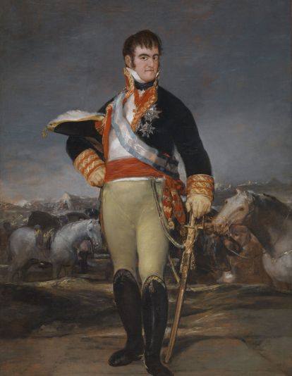 Francisco de Goya y Lucientes, Fernando VII en un campamento, después de 1815. Óleo sobre lienzo. ©Archivo Fotográfico. Museo Nacional del Prado.