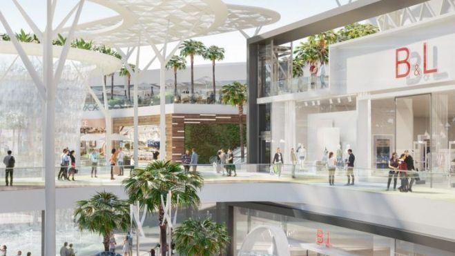 Simulación virtual de cómo será el centro comercial INFINITY en Malilla. Imagen. AQ Acentor