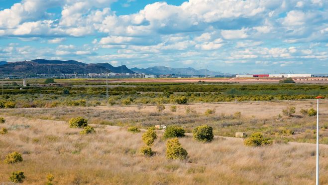 Parcelas de Parc Sagunt donde se contruye la gigafactoría