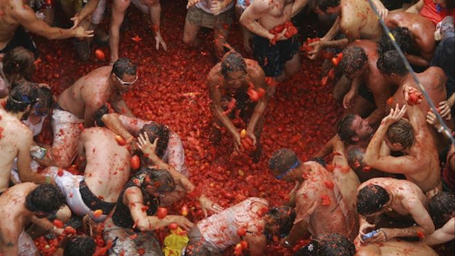 Tomatina. Foto Ayuntamiento de Buñol