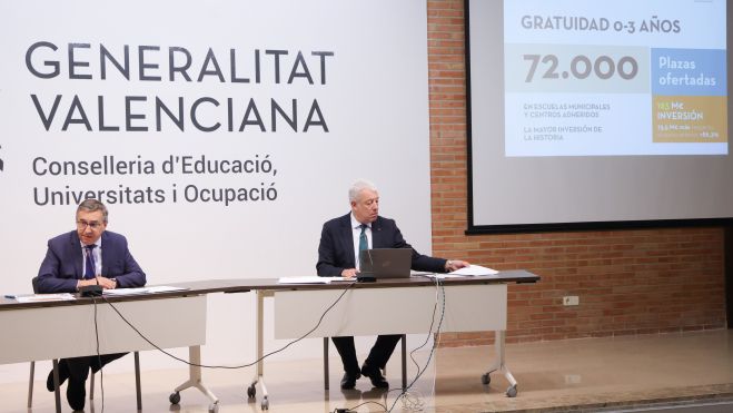 Rueda de prensa de presentación del nuevo curso en la Conselleria de Educación