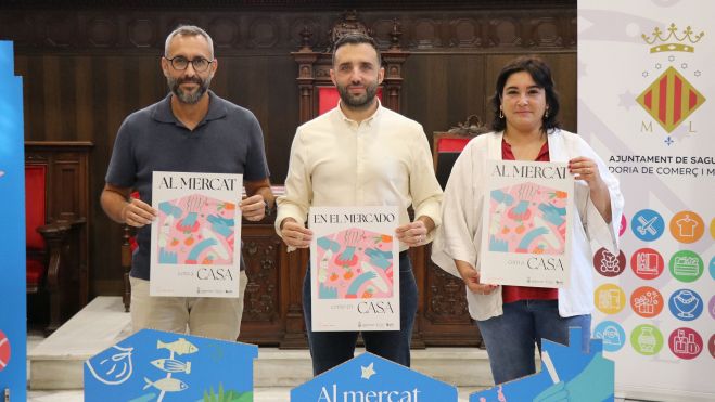 Presentación de la iniciativa 'Al mercat com a casa de Sagunt'