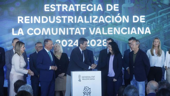 El president Carlos Mazón en la presentación de la Estrategia de Reindustrialización