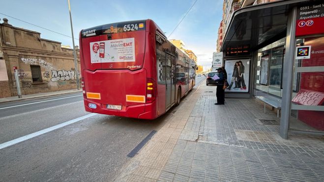 Carril bus exclusivo calle San Vicente